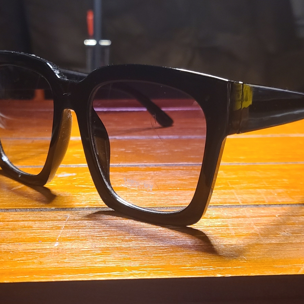 Torrid Glossy Black Square Glasses